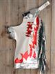 HSCH506-HILASON LARGE YOUTH CHILD RODEO BRONC BULL RIDING SHOW LEATHER CHAPS W/ FLAMES