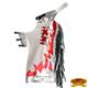 HSCH506-HILASON LARGE YOUTH CHILD RODEO BRONC BULL RIDING SHOW LEATHER CHAPS W/ FLAMES