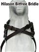 HSBB231-HILSAON BITFREE LEATHER ENGLISH BITLESS BRIDLE HORSE BROWN W/ REINS