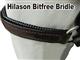 HSBB231-HILSAON BITFREE LEATHER ENGLISH BITLESS BRIDLE HORSE BROWN W/ REINS