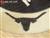 HSHR571-Oval Dual Shade Longhorn Roping Cowboys Hair on Rug