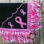 CSB116 HILASON WESTERN BARREL RACING RODEO SADDLE BLANKET BREAST CANCER RIBBON