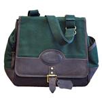 KD STEPHENS CANVAS LEATHER HUNTING ENGLISH FIELD MESSENGER SHOULDER BAG GREEN