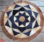 HAIR-ON LEATHER PATCHWORK. COWHIDE SKIN RUG CARPET