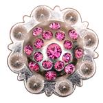 Crystal Rhinestone Bling Berry Conchos Fuchsia Color