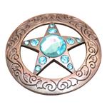 TEXAS STAR TURQUOISE RHINESTONE CRYSTAL CONCHOS HORSE SADDLE TACK BELT