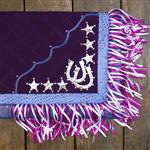 CSB103 HILASON WESTERN SHOW BARREL RACING RODEO SADDLE BLANKET PAD PURPLE