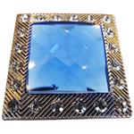 BLUE CRYSTAL RHINESTONE BLING SQUARE CONCHOS SADDLE HEADSTALL TACK