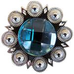 Crystal Rhinestone Bling Berry Conchos Turquoise Clear