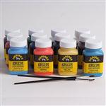 FIEBINGS ACRYLIC DYE PACK FOR LEATHER PAINT 2 OZ ALL COLORS