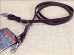 5/8X 7 CIRCLE Y WALNUT LEATHER WESTERN TACK HORSE CONTEST REIN WITH SNAP