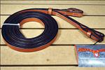 WESTERN HORSE TACK REGULAR OIL GOODNIGHT SPLIT LEATHER REIN BY CIRCLE Y