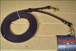 CIRCLE Y WALNUT LEATHER TACK HORSE SPLIT TRAIL REIN BRASS TRIGGER SNAPS