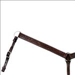 CIRCLE Y WALNUT LEATHER HORSE TACK BREAST COLLAR ACORN OAKLEAF TOOLED