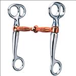 WEAVER LEATHER TOM THUMB SNAFFLE HORSE BIT 5in. COPPER PLATED MOUTH