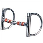WEAVER LEATHER DEE RING HORSE BIT 5 INCH ROLLER MOUTH