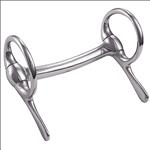 WEAVER LEATHER MINIATURE HALF CHEEK DRIVING HORSE BIT MULLEN MOUTH NICKEL PLATED