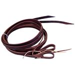 8ft BURGUNDY WEAVER LATIGO LEATHER SPLIT REINS WATER LOOPS TIE ENDS HORSE TACK
