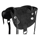 SP201F- HILASON WESTERN BARETEK BAREBACK PAD HORSEMANSHIP TREELESS LEATHER BLACK