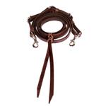 WALNUT CIRCLE Y WESTERN TACK HORSE LEATHER TRAIL REIN CHROME