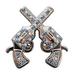 CROSS GUN SHOOTING TURQUOISE RHINESTONE CRYSTAL CONCHO HEADSTALL TACK