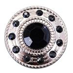 NICKLE FINISH BLACK CONCHOS WHEEL SHAPE WITH ROPE EDGE