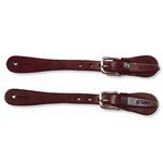 CIRCLE Y MAHOGANY SINGLE PLY LATIGO LEATHER MEN SPUR STRAPS