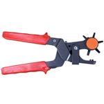 HILASON REVOLVING 6 TUBE LEATHER PUNCH TOOL RED ERGONOMIC PVC HANDLE