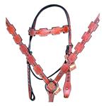 NEW HILASON LEATHER HORSE BRIDLE HEADSTALL BREAST COLLAR WESTERN TACK MAHOGANY