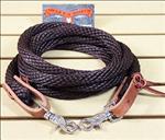 CIRCLE Y TACK WESTERN BROWN NYLON POLY SINGLE HORSE REIN