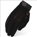 HERITAGE CROCHET RIDING GLOVES BLACK