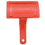 HILASON NEW RED 4 x 2.5 INCH HEAD PLASTIC SLICKER BRUSH TACK PET GROOMING HORSE