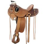 HILASON BIG KING WESTERN HAND TOOLED LEATHER WADE RANCH ROPING HORSE SADDLE