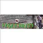 10.5 inch x 3.5 inch RIVERS EDGE HOME DECOR LARGE TIN SIGN FOOD CHAIN VEGETARIAN
