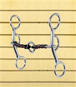 REINSMAN JUST ENOUGH 3 PIECE SWEET & SOUR HORSE SNAFFLE BIT WITH LIFESAVER
