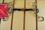 REINSMAN JUNIOR COW HORSE 3/8 INCH 3 PIECE SWEET IRON HORSE SNAFFLE BIT