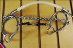 REINSMAN RING ROPE NOSE HACKAMORE BIT 3/8 in. 3 PIECE TWISTED WIRE DOG BONE SNAF