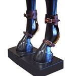 NEW HILASON HORSE LATIGO LEATHER SKID BOOTS BURGUNDY