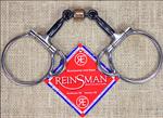 REINSMAN TRAIL DEE 7/16 IN 3 PIECE SMOOTH SWEET IRON SNAFFLE BIT COPPER ROLLER