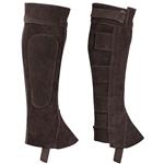 CHILD MEDIUM BROWN HALF SUEDE LEATHER CHAPS BY PERRIS LEATHER