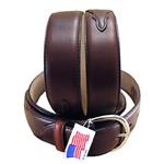 SILVER CREEK BROWN OIL CLASSIC 1-3/8  WESTERN LEATHER MENS BELT MADE IN THE USA