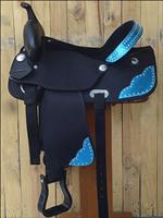 801MTRQF- HILASON WESTERN CORDURA TRAIL PLEASURE SADDLE 14  15  17 