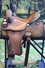 HILASON WESTERN HAND TOOLED LEATHER BARREL RACING TRAIL PLEASURE SADDLE