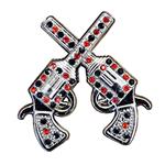 CRYSTAL RHINESTONE BLING CONCHOS CROSS PISTOL SADDLE HEADSTALL TACK COWGIRL