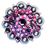 PINK AND DARK PINK CRYSTALS BERRY CONCHO RHINESTONE HEADSTALL SADDLE TACK BLING