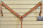 REGULAR OIL CIRCLE Y SHELL TOOLED LEATHER HORSE TACK BREAST COLLAR