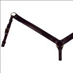 CIRCLE Y TACK WALNUT LEATHER STRAIGHT HORSE BREAST COLLAR BRASS HARDWARE