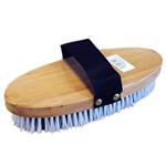 HILASON SHOW TACK HORSE GROOMING FINISHING BRUSH WITH WOOD HANDLE