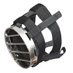 ALUMINUM FRAMED CRIBBING BITING MUZZLE NYLON WEB RUBBER PADDING BLACK