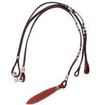 NEW HILASON WESTERN RAWHIDE BRAIDED LEATHER SHOW ROMMEL ROMEL ROMAL REINS HORSE